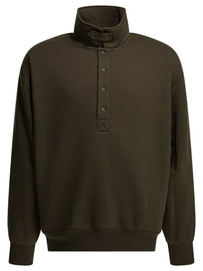 Daiwa Pier39 Daiwa Pier 39 Brown Polyester Sweatshirt In Green