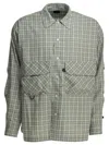Daiwa Pier39 Check-pattern Flap-pocket Shirt In Gray