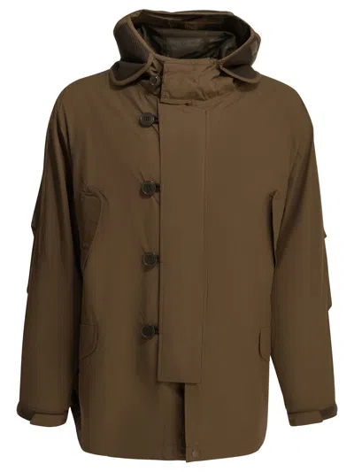 Daiwa Pier39 Daiwa Pier 39 "windstopper® Flight Parka" Windbreaker Jacket In Brown