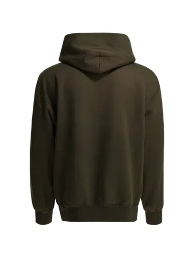 Daiwa Pier39 Drawstring Hooded Sweatshirt In Brown