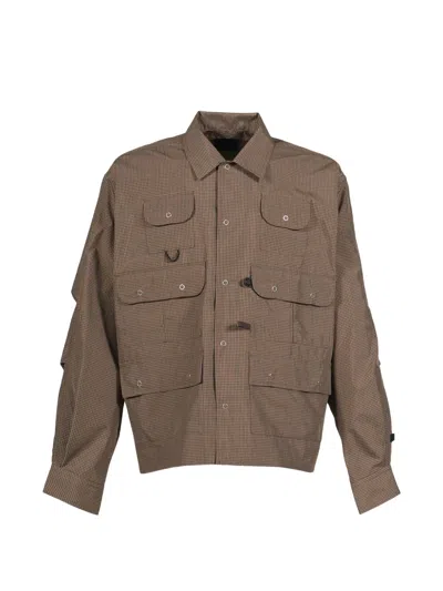 Daiwa Pier39 Multi-fishing-pocket Shirt In Brown