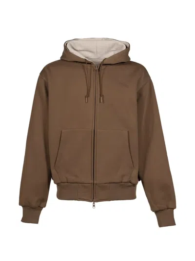 Daiwa Pier39 Tech Reversible Zip-up Hoodie In Brown