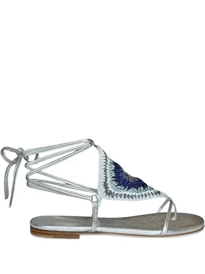 D'akire Sandals The Mono Bleu Marine In Gray