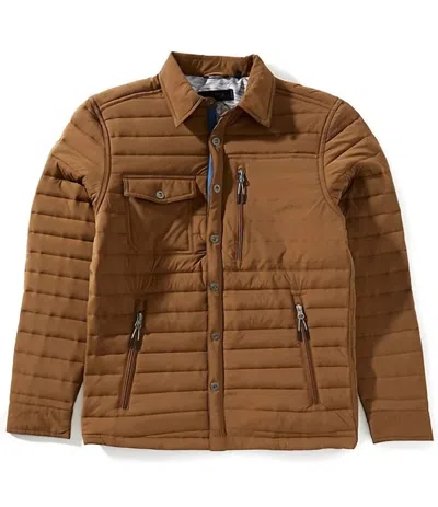 Dakota Grizzly Men's Bruce Quilted Shirt Jacket In Rivet In Brown