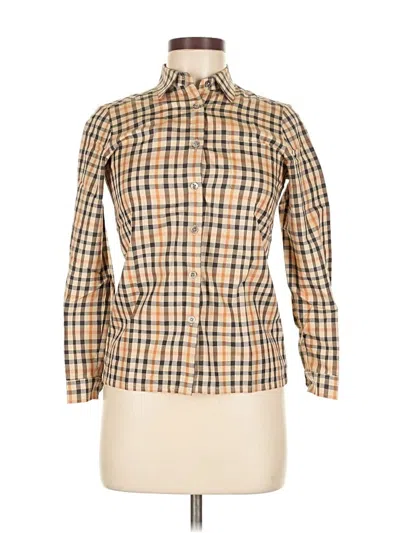 Pre-owned Daks Long Sleeve Button Down Shirt In Tan