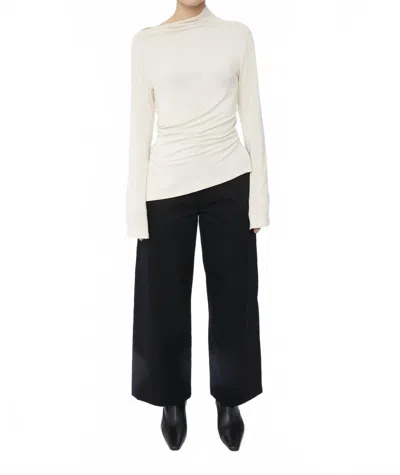 Dal The Label Asymmetric Knit Top In Ivory In Multi