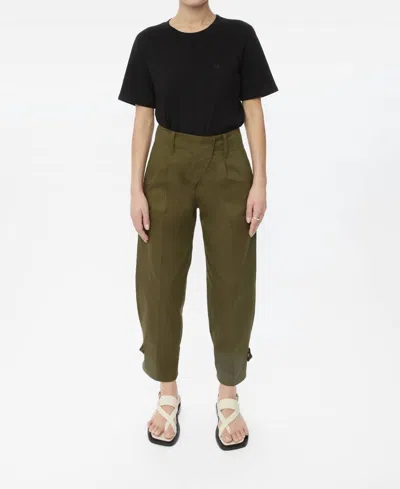 DAL THE LABEL CANVAS UTILITY TAPERED PANTS IN OLIVE