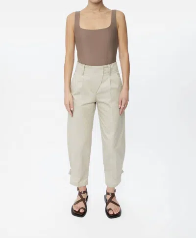 Dal The Label Canvas Utility Tapered Pants In Stone In Multi