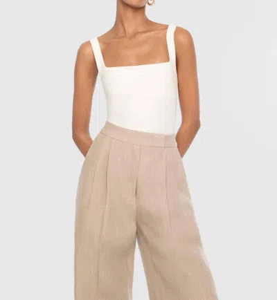 Dal The Label Essential Bodysuit In Ivory In Multi