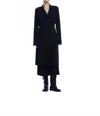 Dal The Label Flowy Lapel Trench Coat In Black In Black