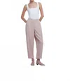 Dal The Label Mid-rise Tapered Pants In Blush In Pink