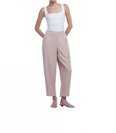 Dal The Label Mid-rise Tapered Pants In Blush In Pink