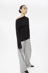 Dal The Label Modal Asymmetric Knit Top In Ivory