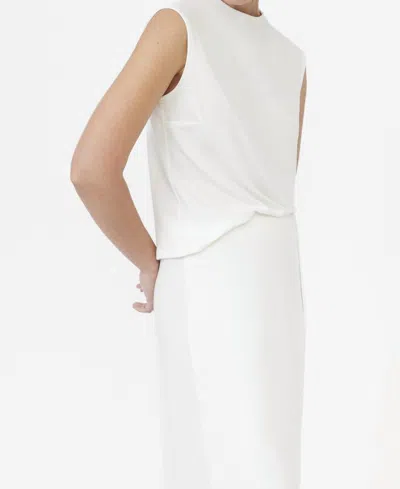 Dal The Label Ribbed Knit Tank In Ivory In White