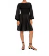 Dal The Label Smocked Cupro Midi Dress In Black