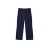 Dal The Label Women's Blue Tencel Mid-rise Tapered Pants Navy In Blue