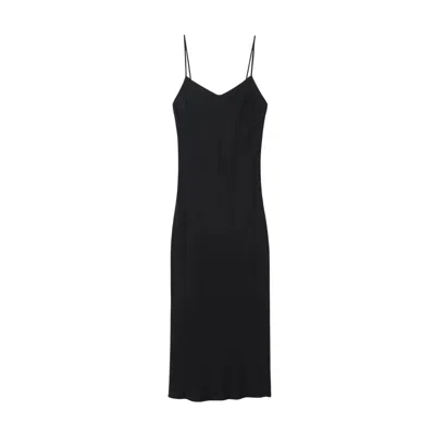Dal The Label Women's Cupro Bias Slip Dress Black