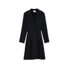 Dal The Label Women's Flowy Lapel Trench Coat Black In Black