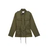 Dal The Label Canvas Cotton Utility Jacket In Olive In Green