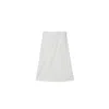 Dal The Label Women's Modal Rib Knit Wrap Skirt White In White