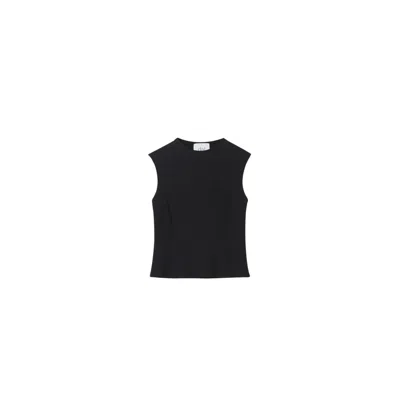 Dal The Label Women's Modal Ribbed Knit Tank Black