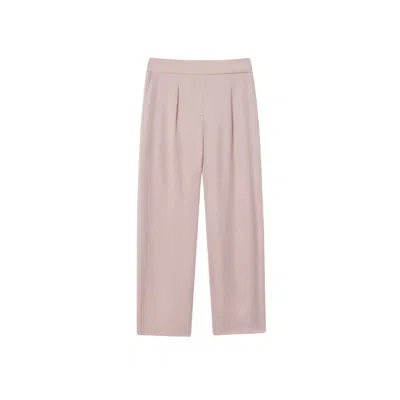 Dal The Label Women's Neutrals Tencel Mid-rise Tapered Pants Blush In Purple