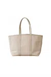 Dal The Label Women's Structured Tote Bag In Cream In White