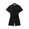 Dal The Label Women's Technical Twill Playsuit Black In Black