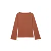 Dal The Label Wool Blend Knit Sweater In Brown