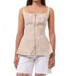 Dala Cocoon Bustier Top In Drought In Neutral