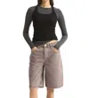 Dala Isle Shorts In Sparrow In Brown