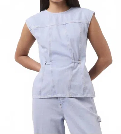 Dala Open Back Top In Powder Blue
