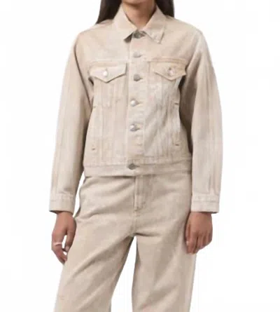 Dala Slim Trucker Jacket In Drought In Neutral