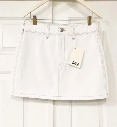 Dala Women's Neat Mini Skirt In White Optico In Multi