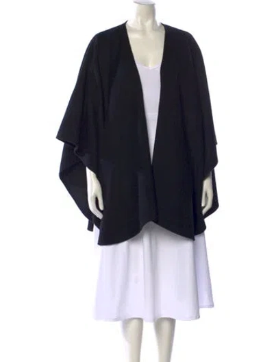 Pre-owned Dale Dressin Baby Alpaca V-neck Sweater In Black