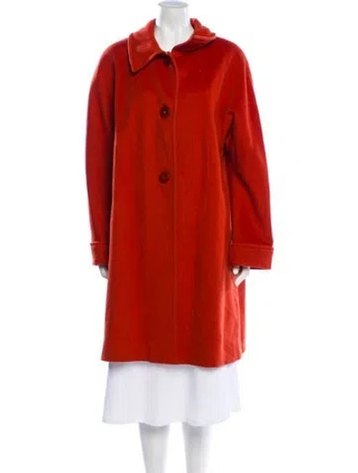 Pre-owned Dale Dressin Lambswool Fur Coat In Orange