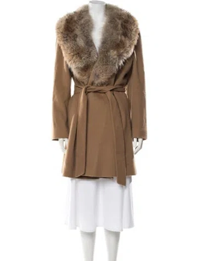 Pre-owned Dale Dressin Merino Wool Coat In Brown