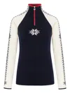 Dale Of Norway Geilo Sweater Women Navy 100% Merino Wool Zip Erk1699 In Blue