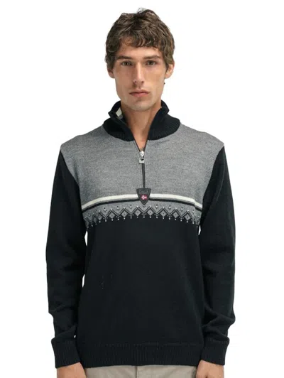 Pre-owned Dale Of Norway Lahti Sweater - Men's - Md / Black/smoke/off-white- With Tags In Ivory