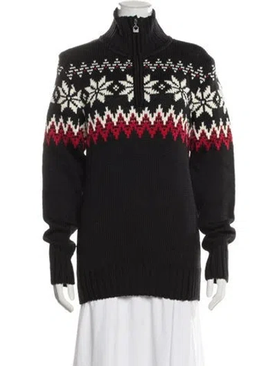 Pre-owned Dale Of Norway Merino Wool Printed Sweater In Gray
