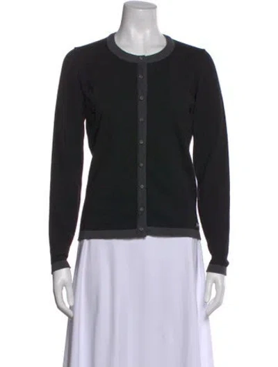 Pre-owned Dale Of Norway Merino Wool Scoop Neck Sweater In Black