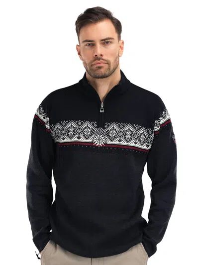 Pre-owned Dale Of Norway Moritz Sweater - Men's - Large / Dark Charcoal/raspberry/black In Pink