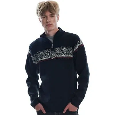 Pre-owned Dale Of Norway Moritz Sweater - Men's Dark Charcoal/raspberry/black/off White, S