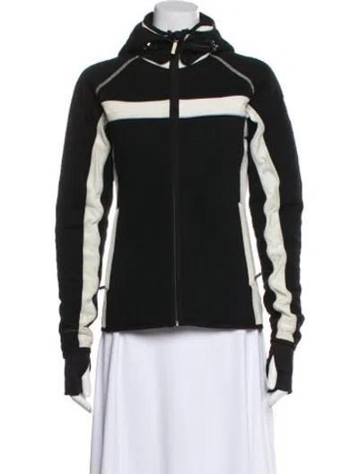 Pre-owned Dale Of Norway Virgin Wool Colorblock Pattern Performance Jacket In Black