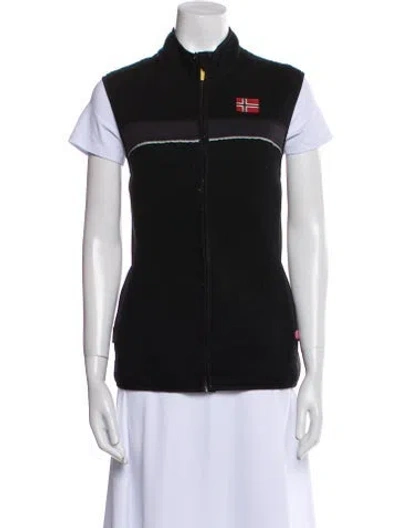 Pre-owned Dale Of Norway Virgin Wool Vest In Black