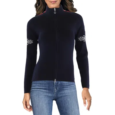 Dale Of Norway Womens Contrast Trim Knit Full Zip Sweater
