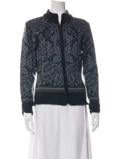 Pre-owned Dale Of Norway Wool Patterned Jacket In Black