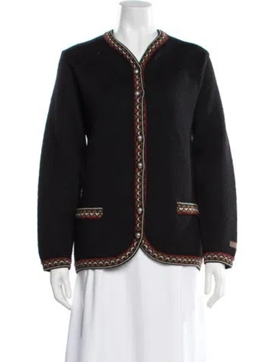 Pre-owned Dale Of Norway Wool Patterned Sweater In Black