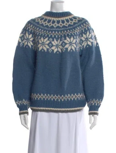 Pre-owned Dale Of Norway Wool Patterned Sweater In Blue