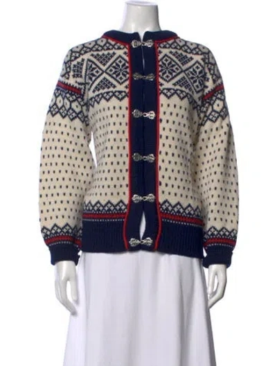 Pre-owned Dale Of Norway Wool Patterned Sweater In Blue